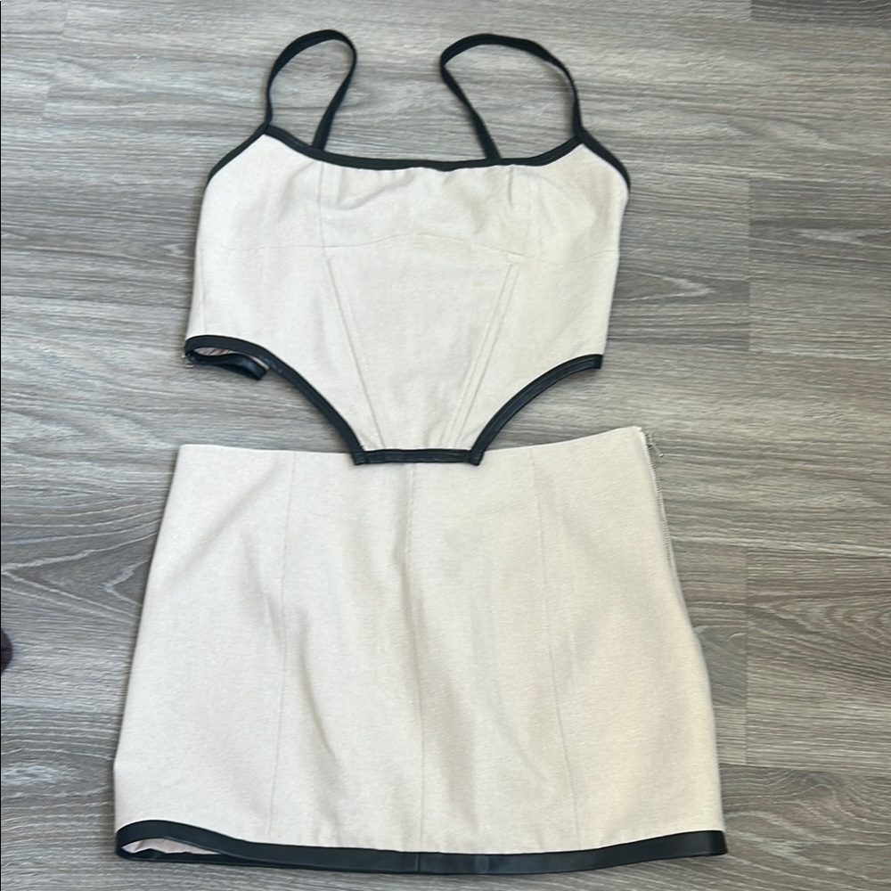 White Fox Boutique Cream Two-Piece Set